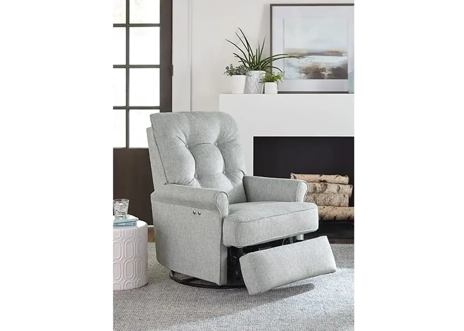 Best Home Carissa Power Swivel Glider Recliner