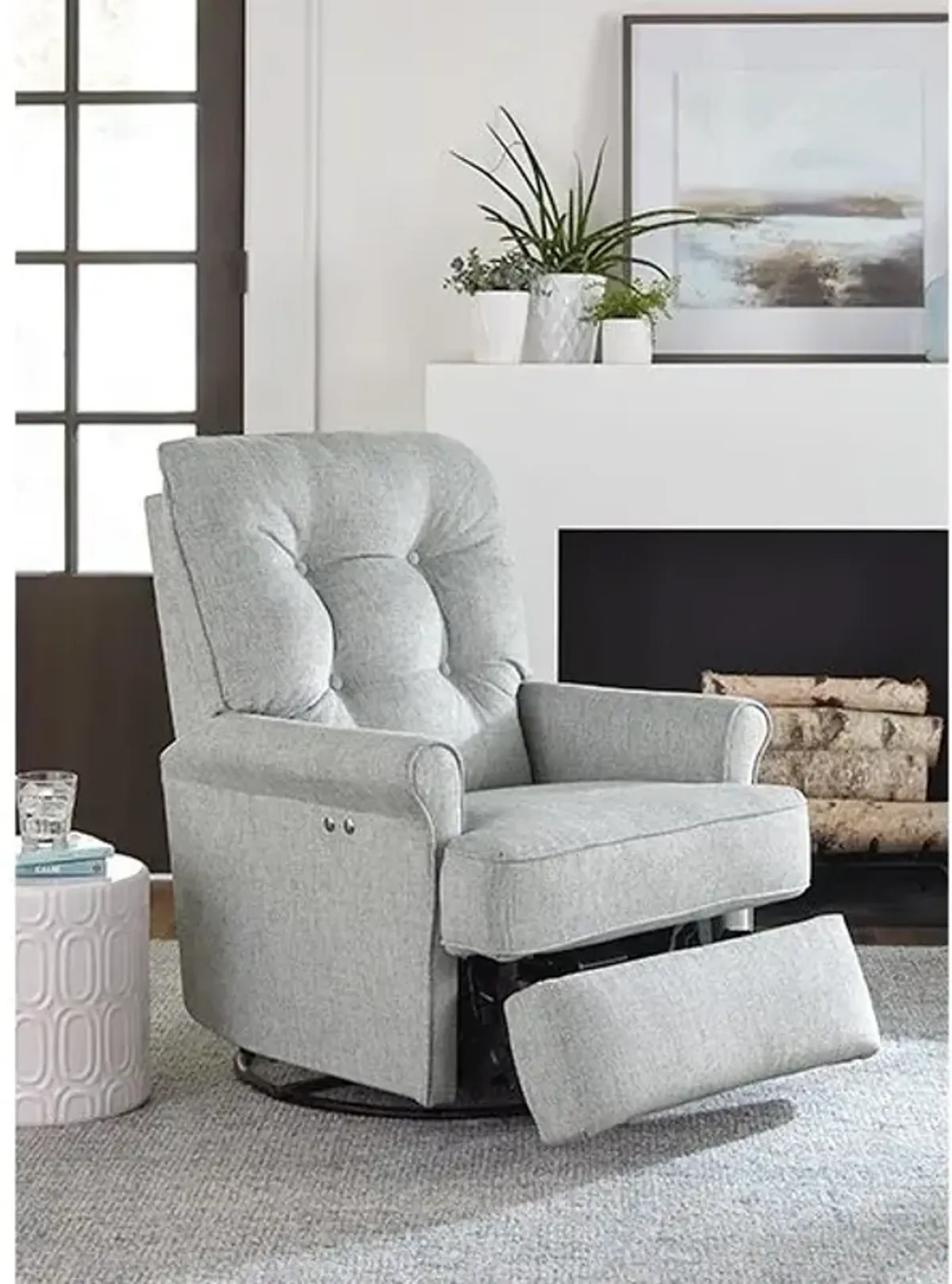 Best Home Carissa Power Swivel Glider Recliner