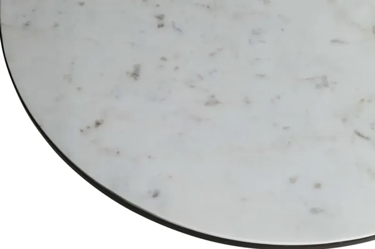 Jofran Circularity Round Cocktail Table Black & Marble