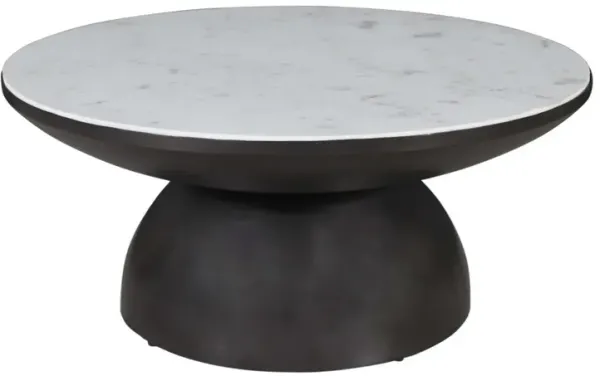 Jofran Circularity Round Cocktail Table Black & Marble