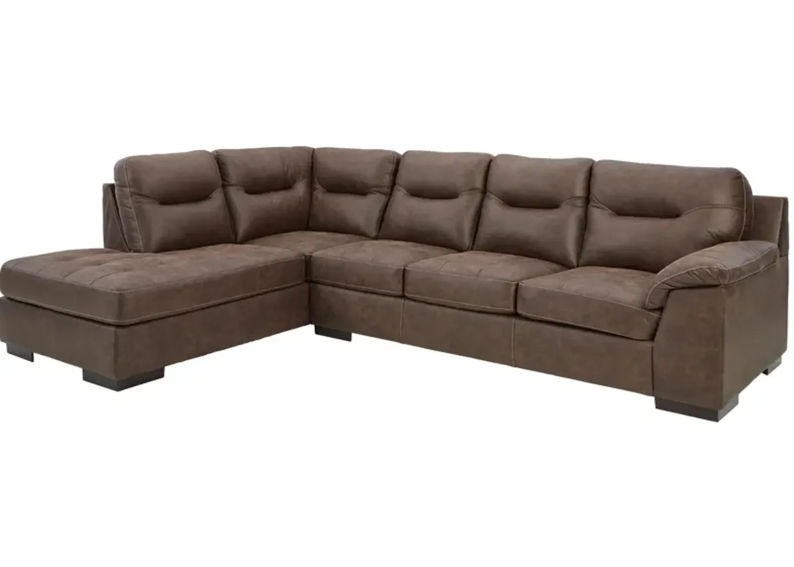 Ashley Maderla 2-Piece Sectional with Chaise Left-Arm Facing Walnut