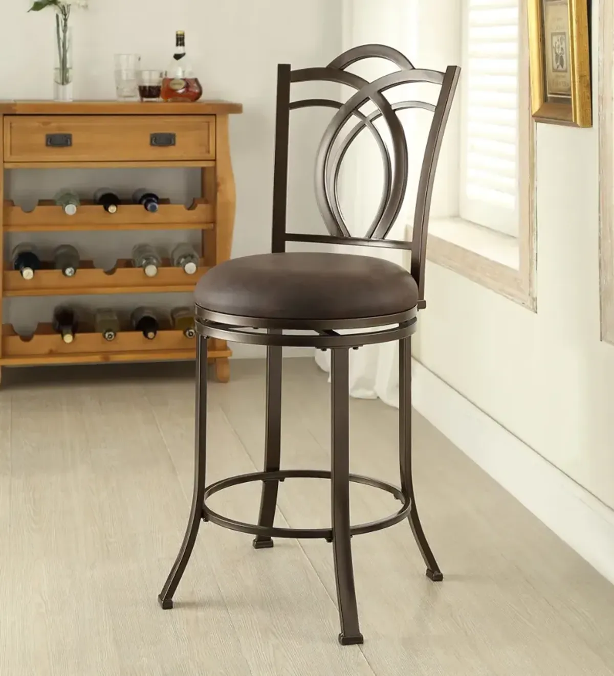 Linon Calif Metal Counter Stool