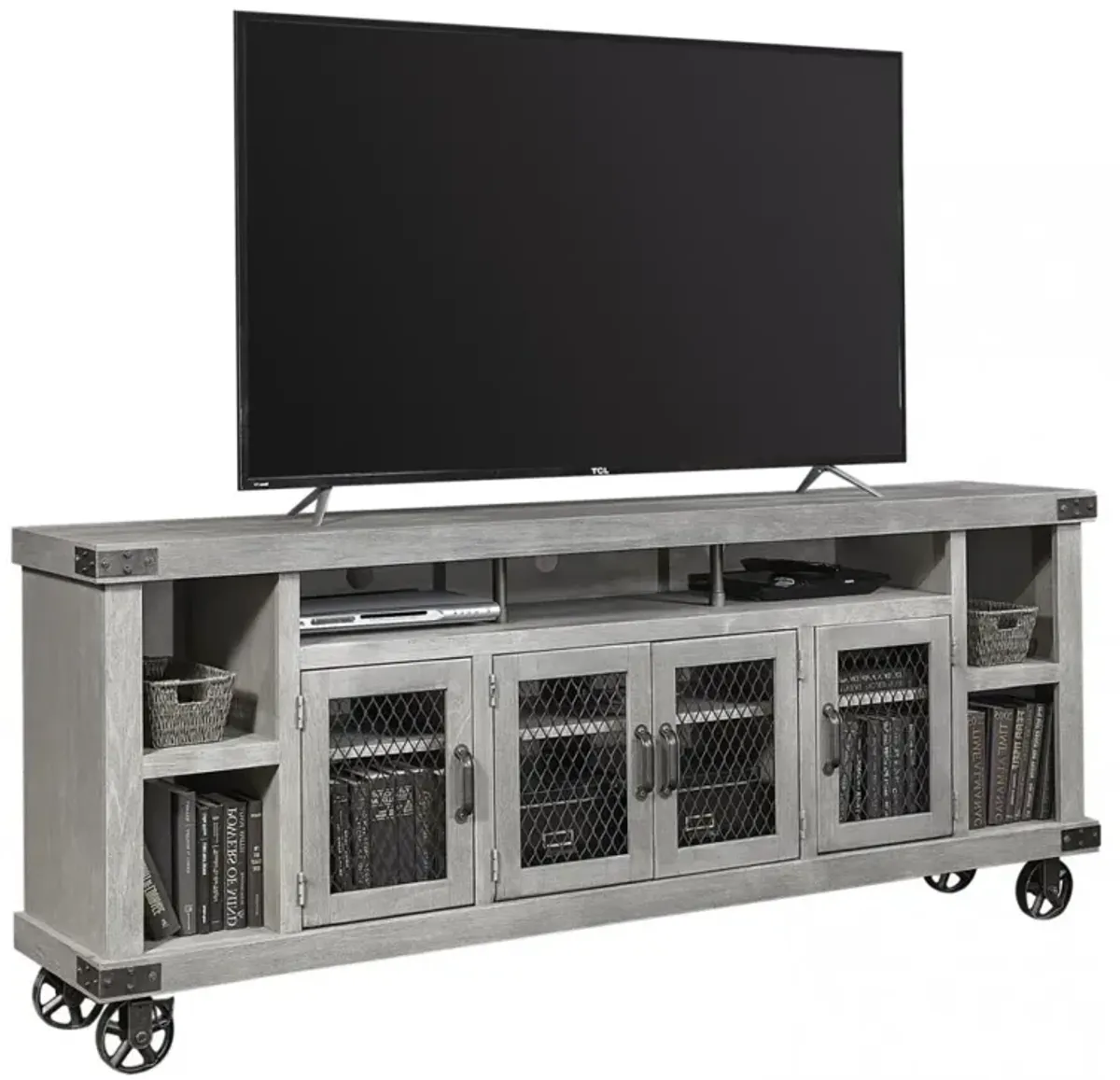 Aspenhome Industrial Lighthouse Grey 84 Inch TV Stand Console