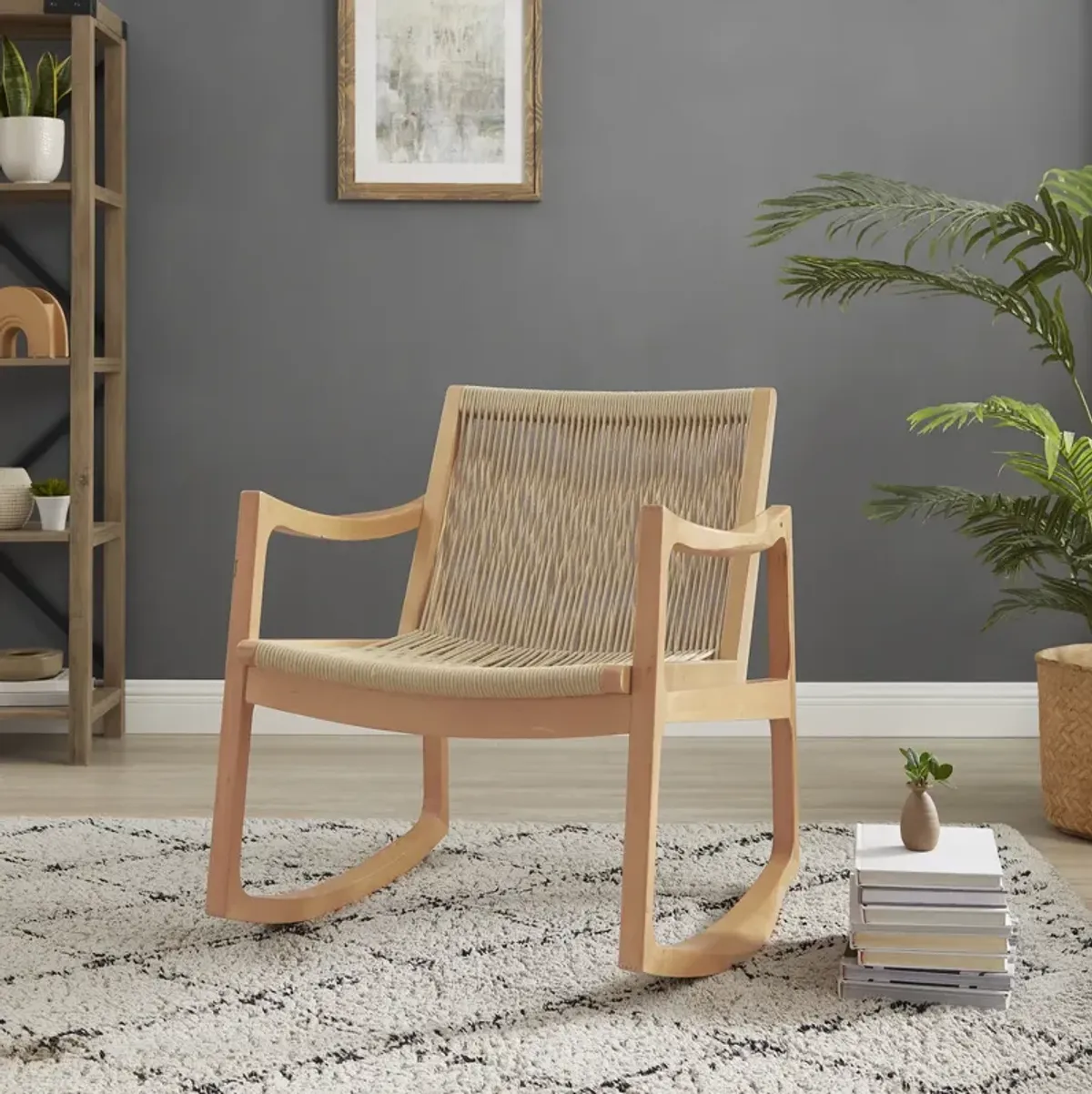 Powell Jeno Woven Rocking Chair Natural