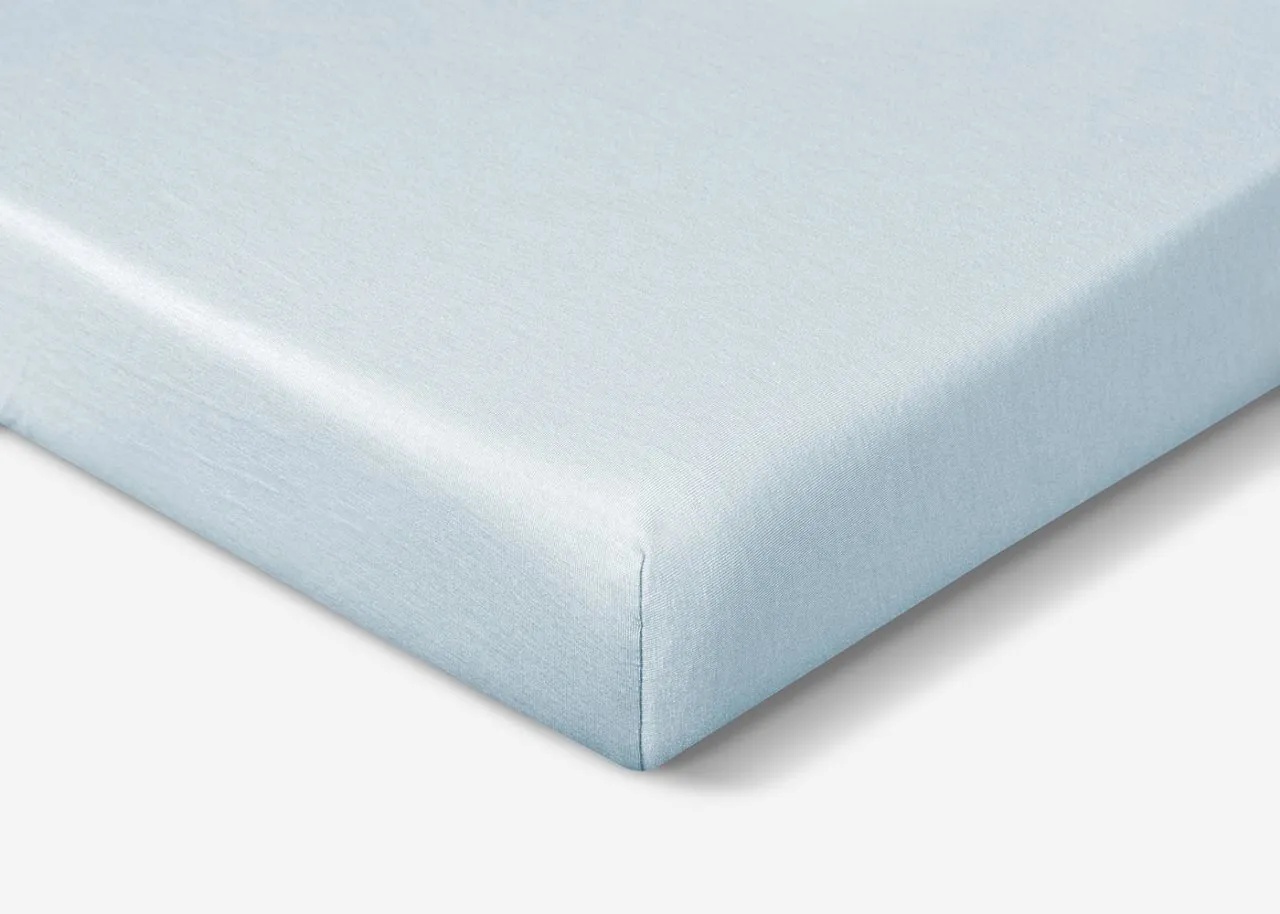 BABY BLUE HYPER-WOOL PERFORMANCE CRIB SHEET