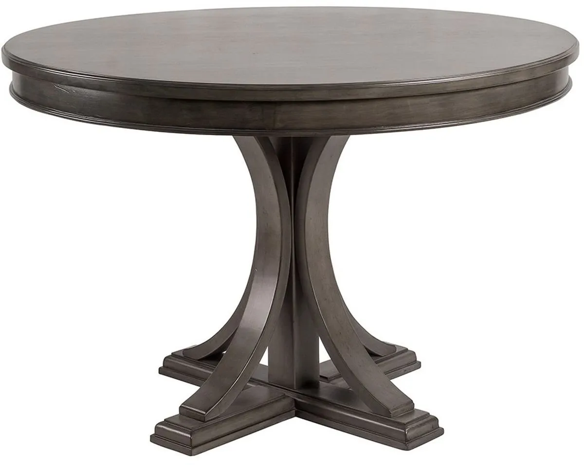 MADISON PARK SIGNATURE GREY HELENA ROUND DINING TABLE