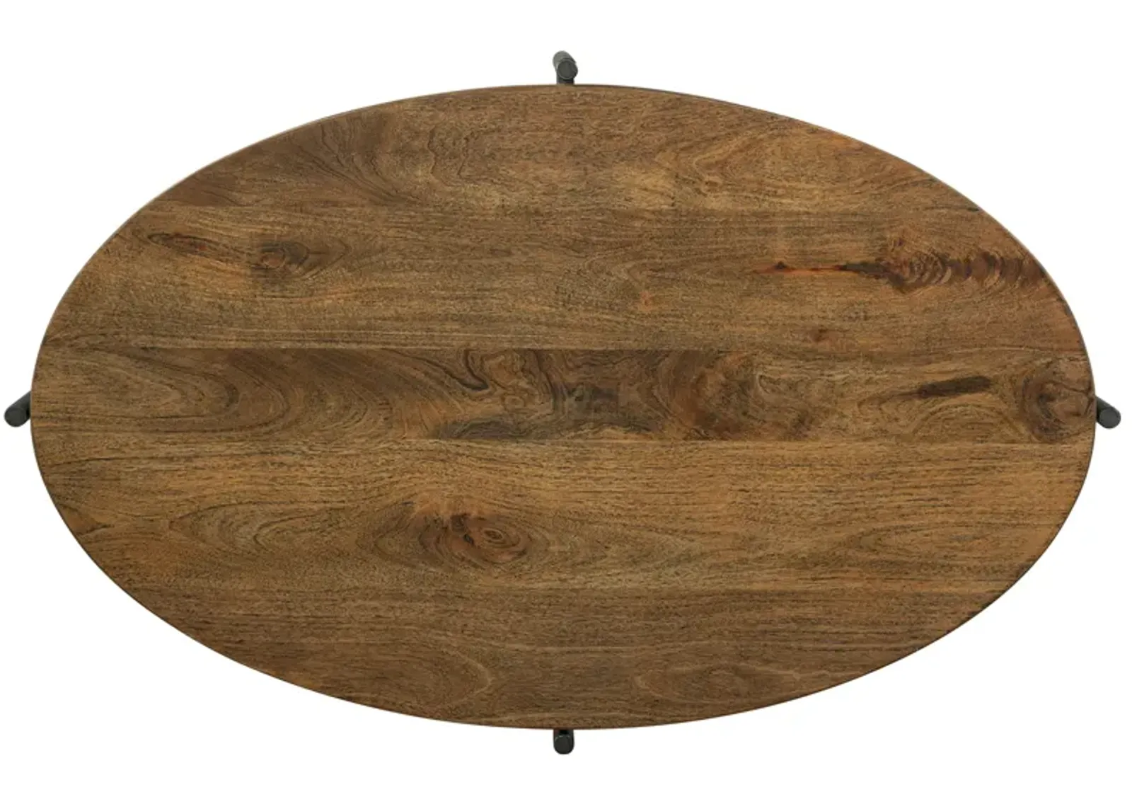 Hekman Oval Coffee Table Rough-Hewn Wood Top Bedford Park