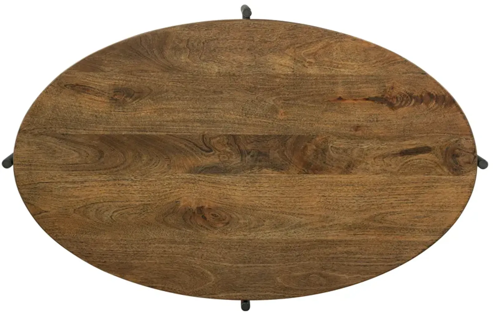 Hekman Oval Coffee Table Rough-Hewn Wood Top Bedford Park