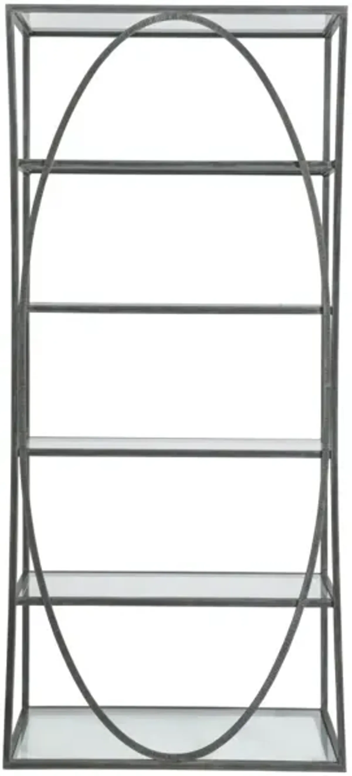 Artistica Home by Lexington Metal Designs Iron Grey Metal Ellipse Bookcase