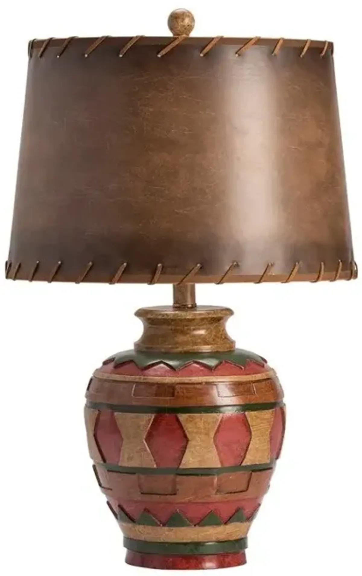 Crestview Dakota Brown/Red Table Lamp