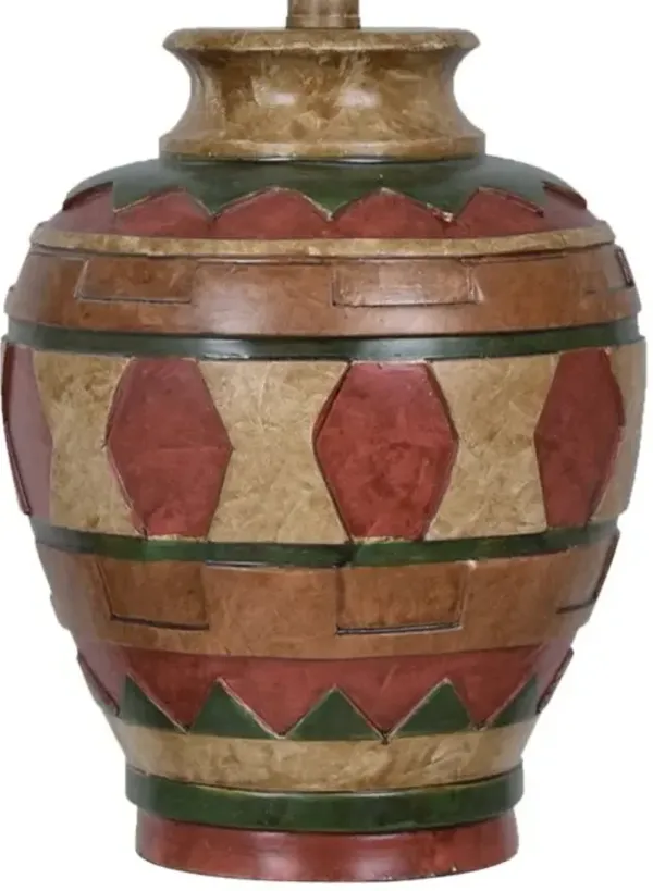 Crestview Dakota Brown/Red Table Lamp