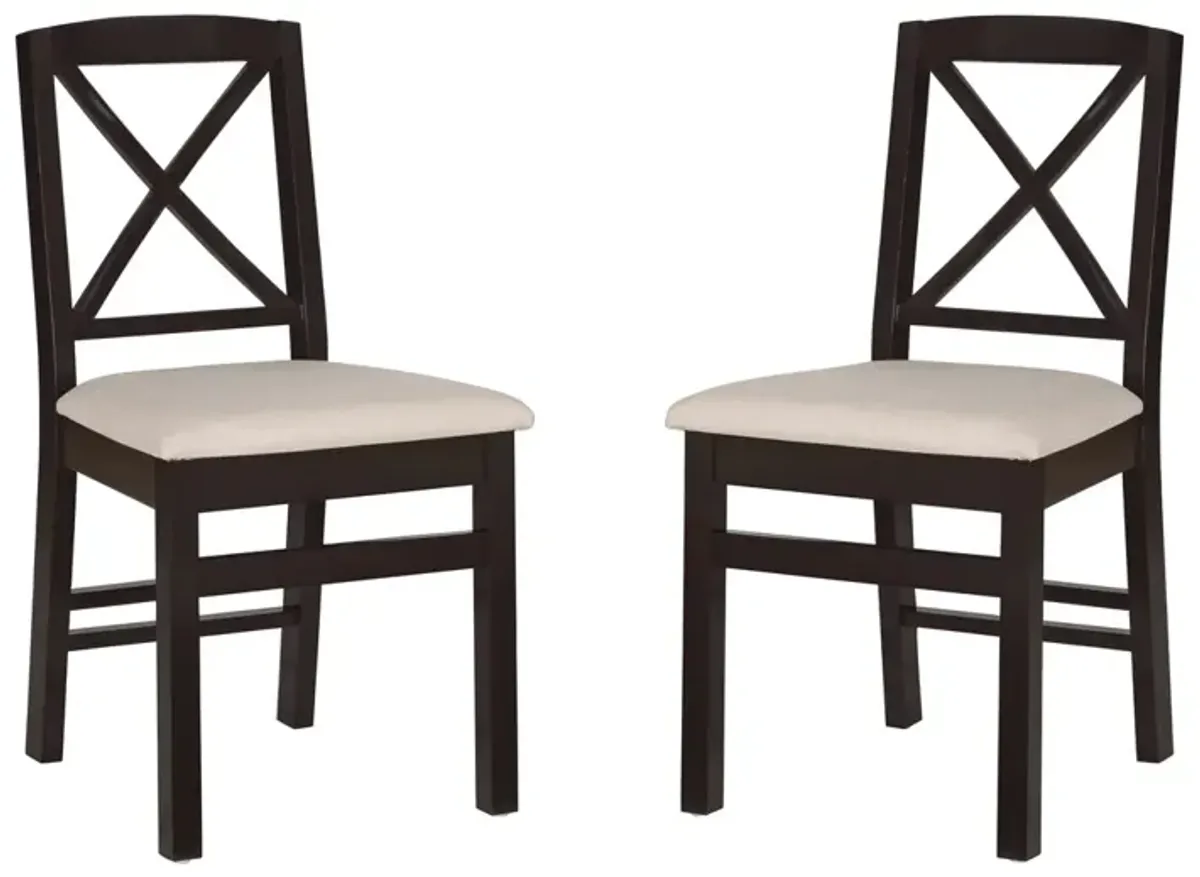 Linon Triena X-Back Dining Chair Black