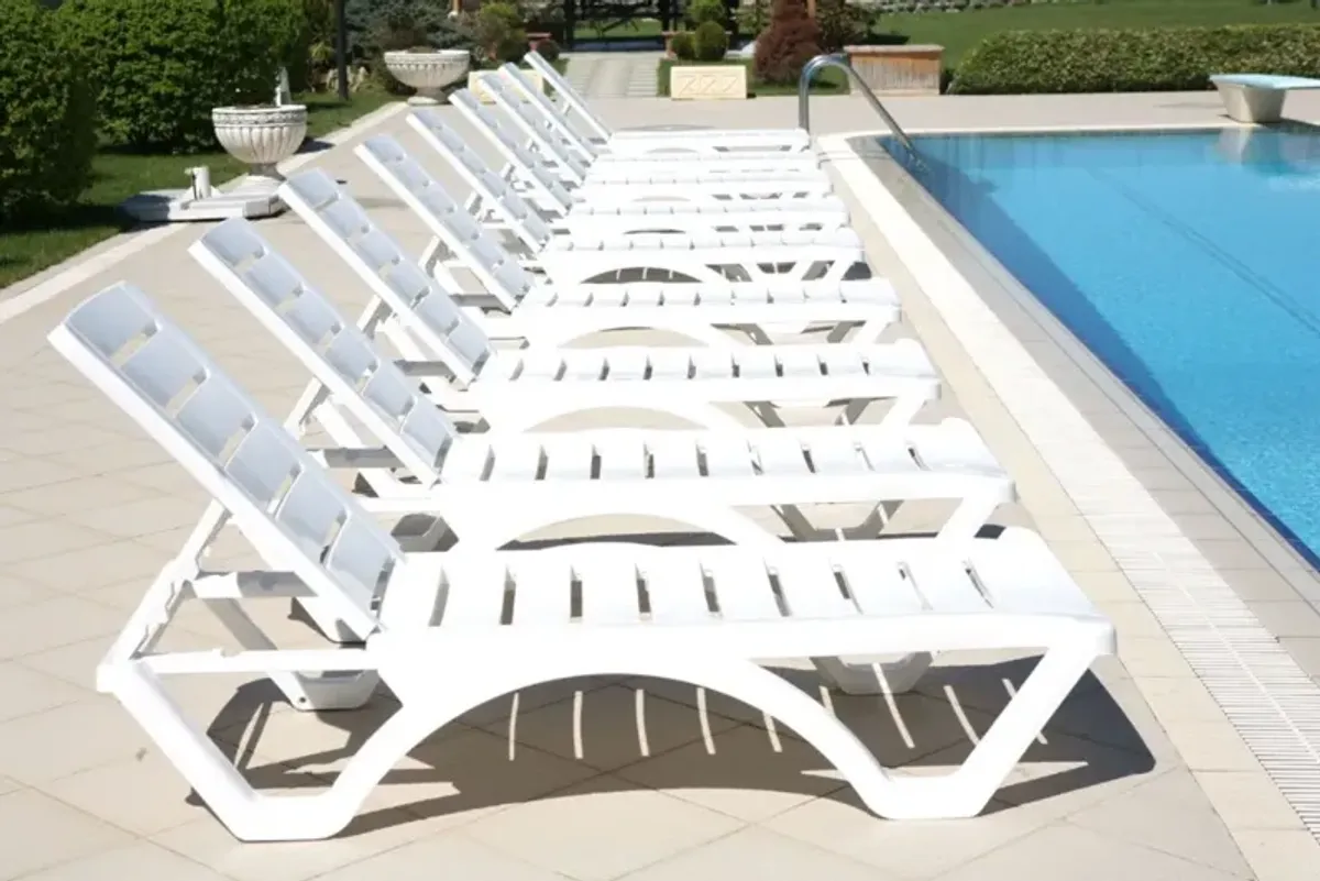 Compamia Aqua Pool Chaise Lounge Chair White