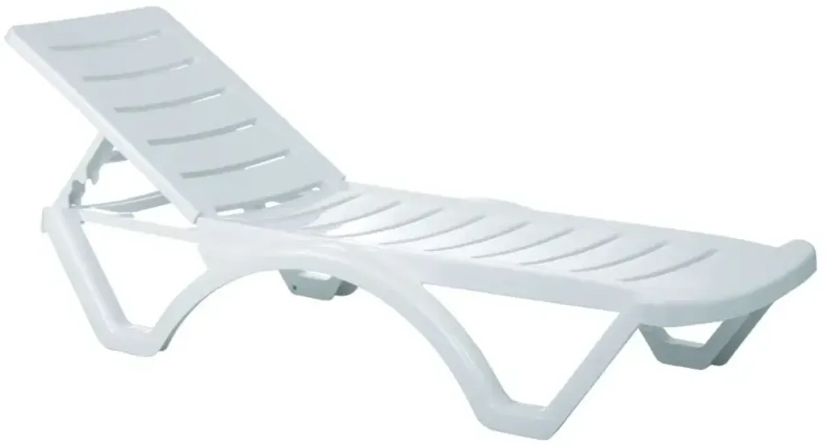 Compamia Aqua Pool Chaise Lounge Chair White