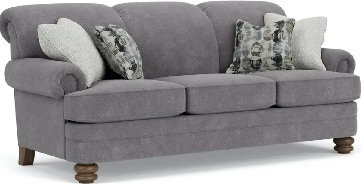 Flexsteel Bay Bridge Gray Charcoal Sofa