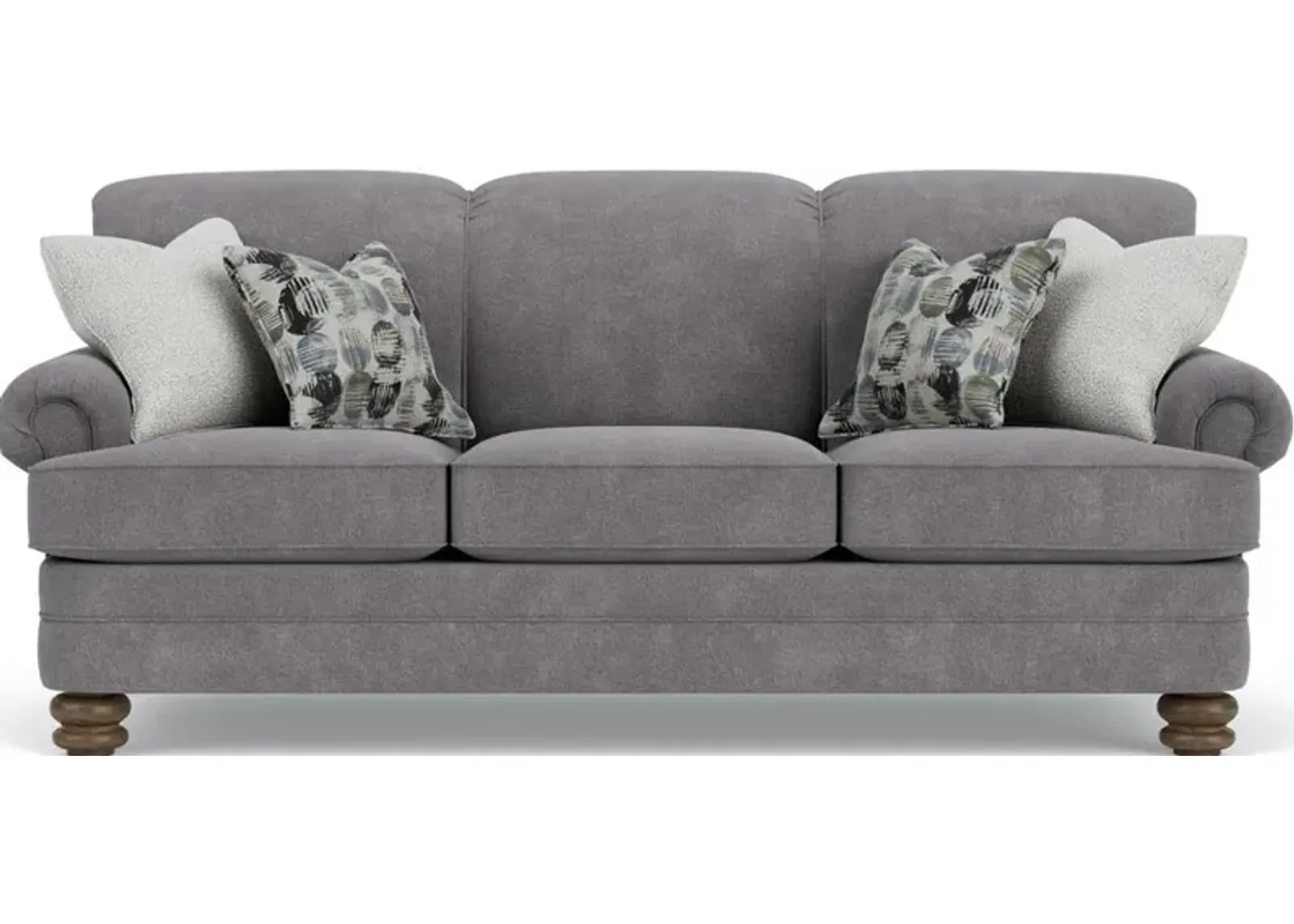 Flexsteel Bay Bridge Gray Charcoal Sofa