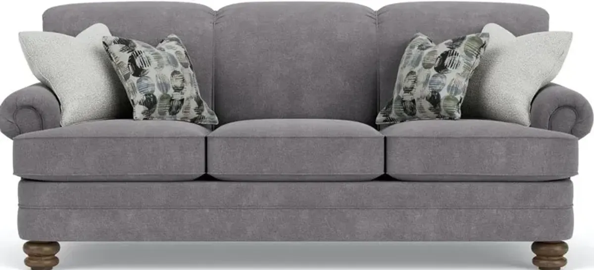 Flexsteel Bay Bridge Gray Charcoal Sofa