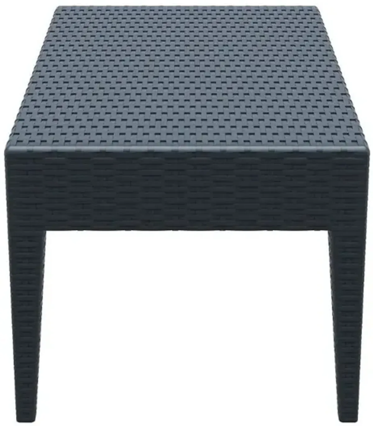 Compamia Miami Rectangle Resin Coffee Table Dark Gray