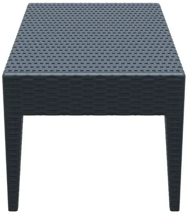 Compamia Miami Rectangle Resin Coffee Table Dark Gray