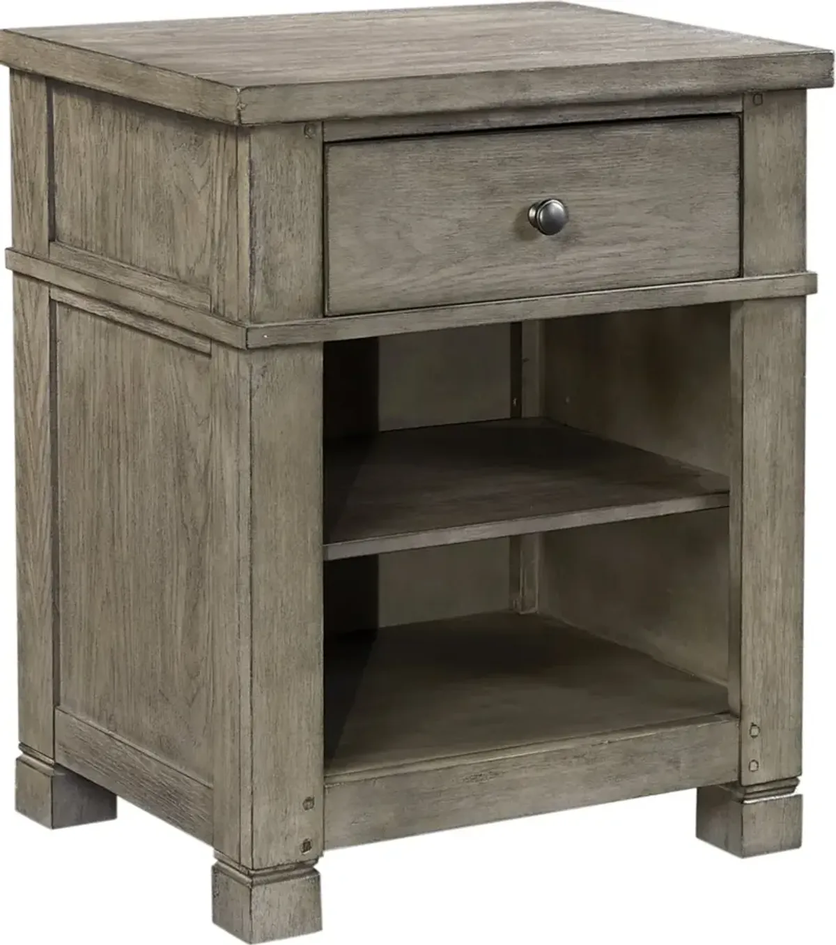 Aspenhome Tucker 1-Drawer Nightstand in Stone Wood Finish