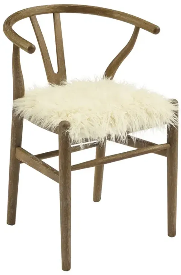 Linon Ellis Wishbone Armless Chair