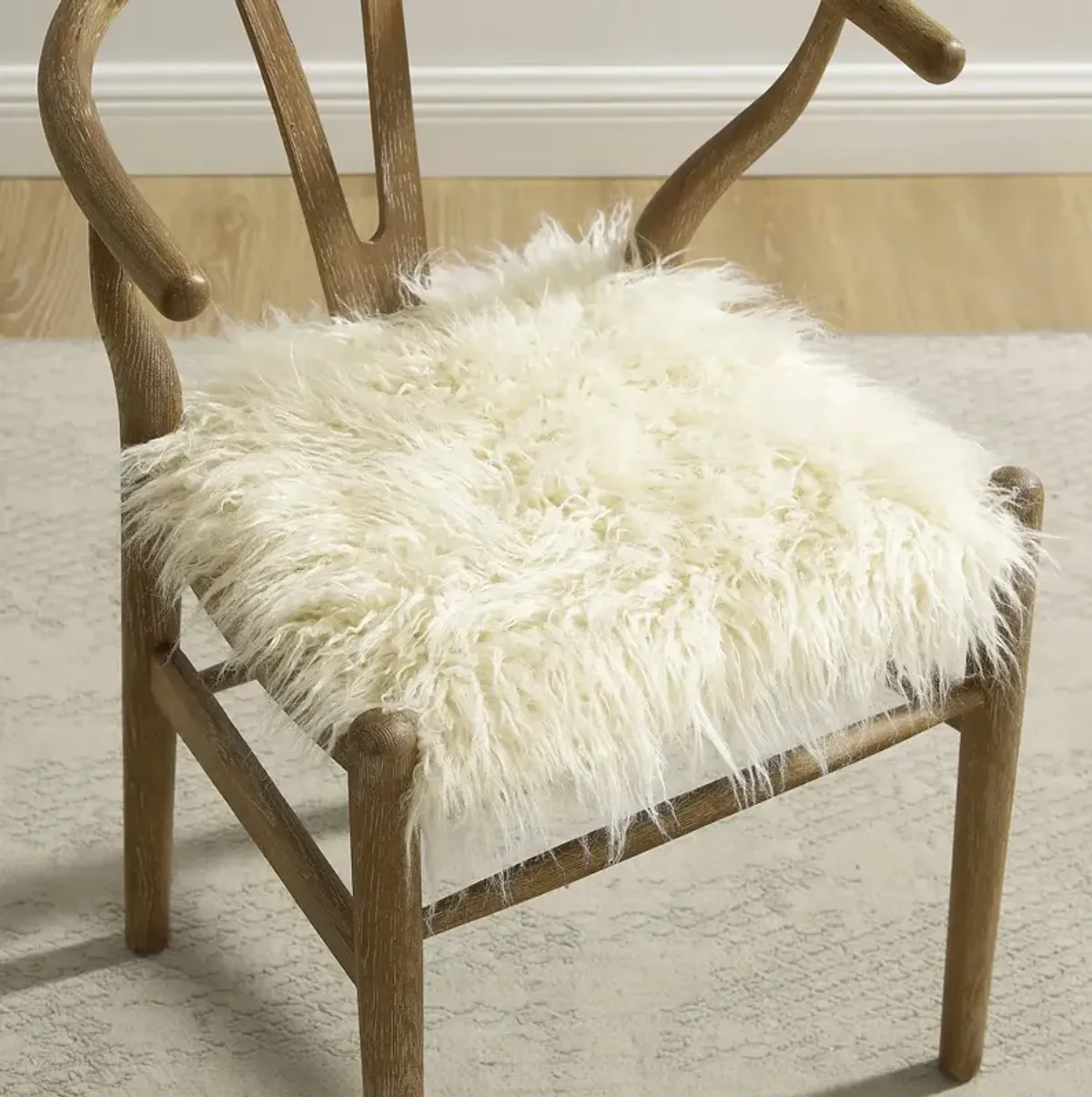 Linon Ellis Wishbone Armless Chair