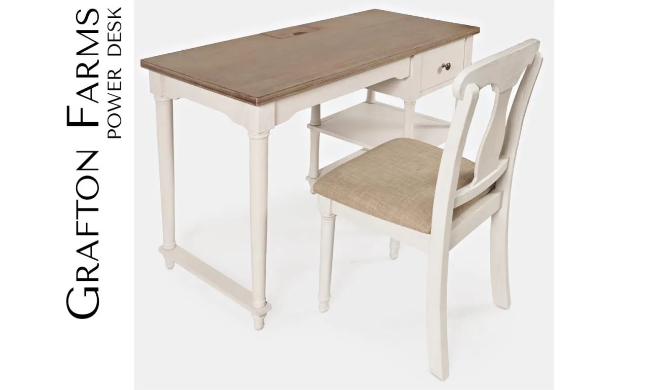 GRAFTON FARMS POWER DESK WHITE