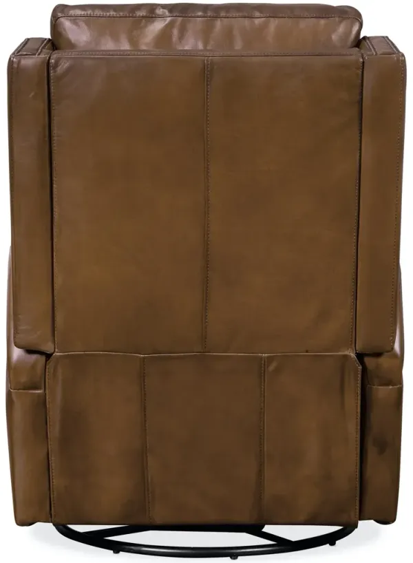 Hooker Furniture Collin Leather Power Swivel Glider Recliner Chair