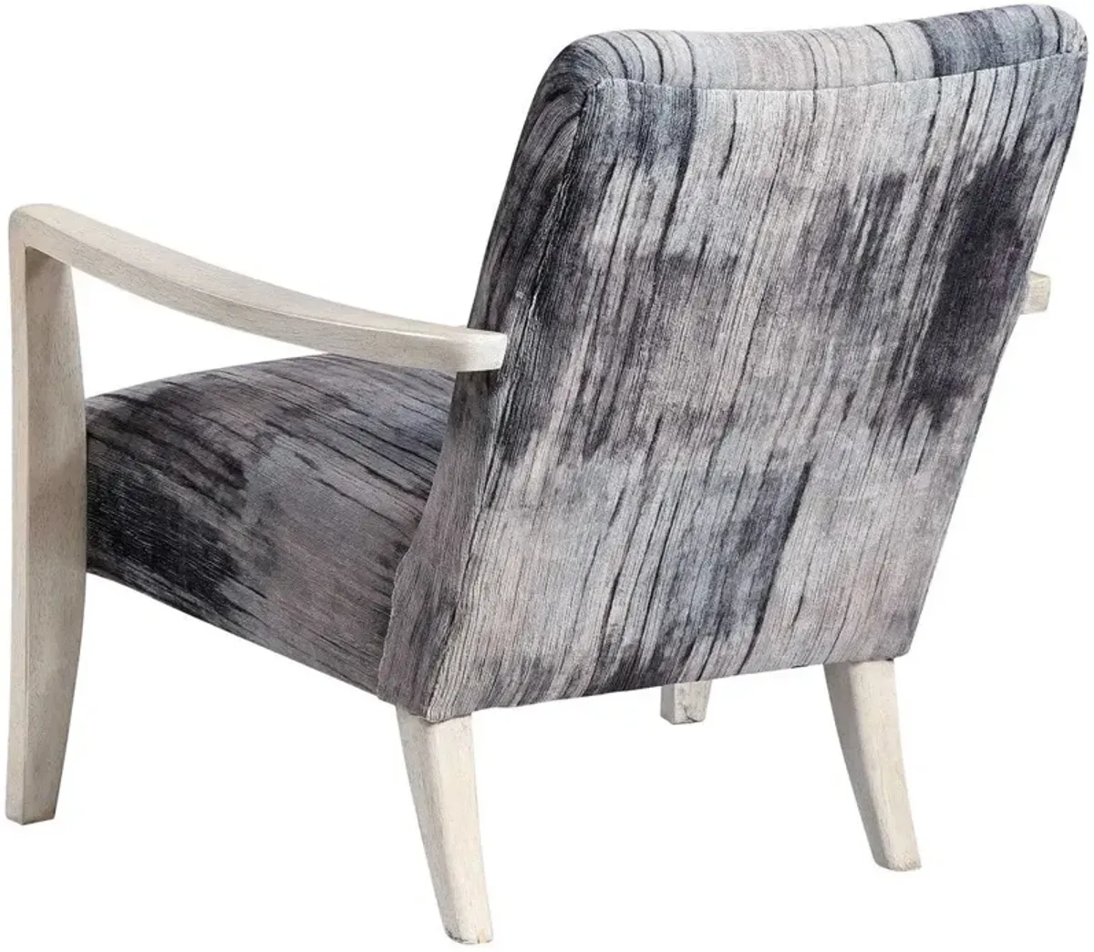 Uttermost Watercolor Gray/Natural Off-White Chenille Accent Chair