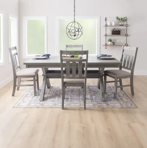 Powell Turino Weathered Grey 5-Piece Dining Set