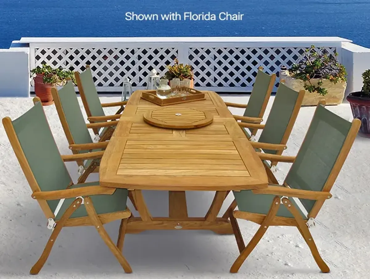 Royal Teak Small Gala Outdoor Expansion Double Leaf Dining Table