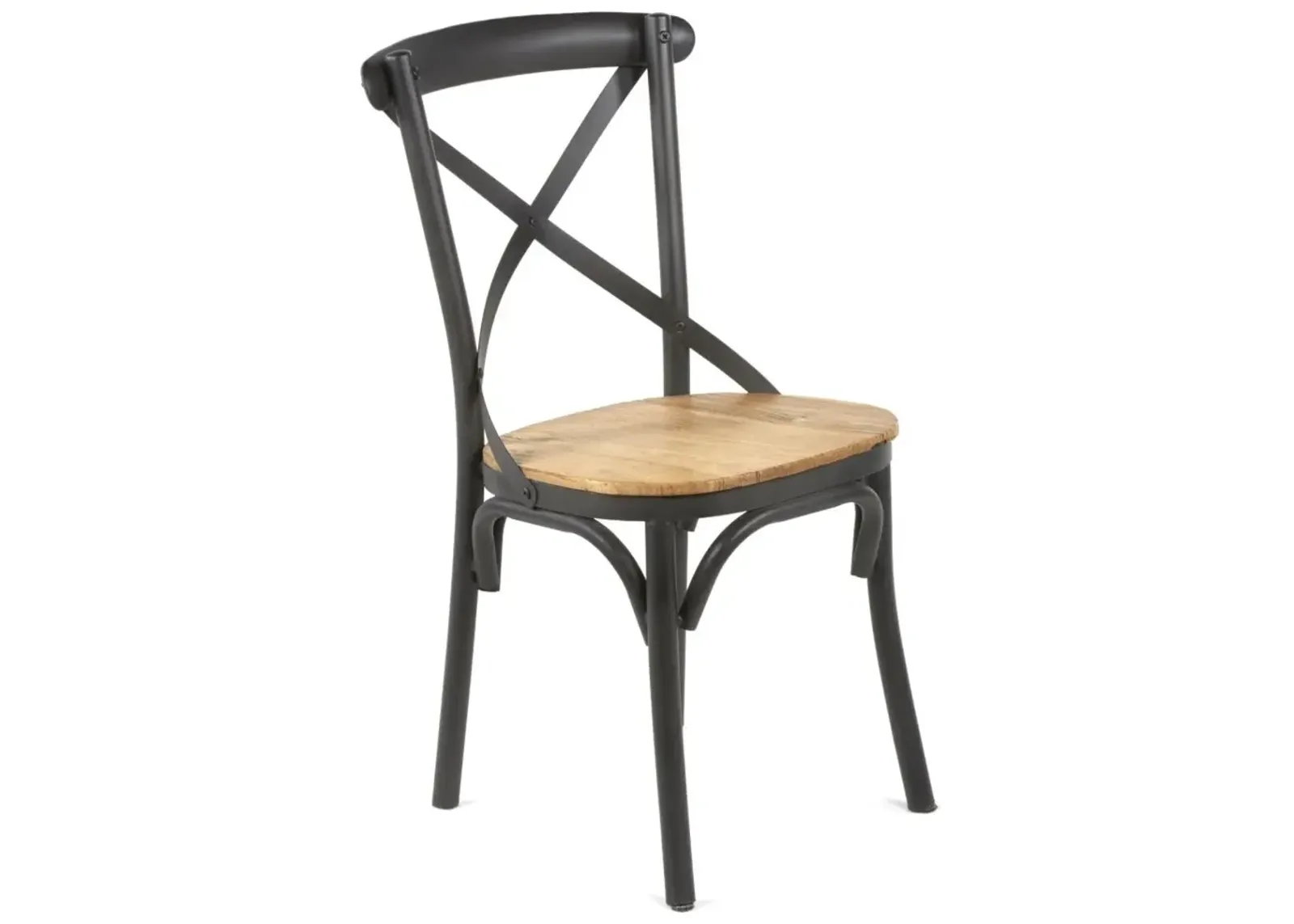 Nest Home Xavier Iron/Natural Dining Side Chair