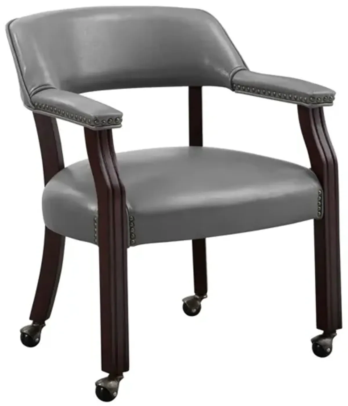 Steve Silver Tournament Gray Armchair with Casters