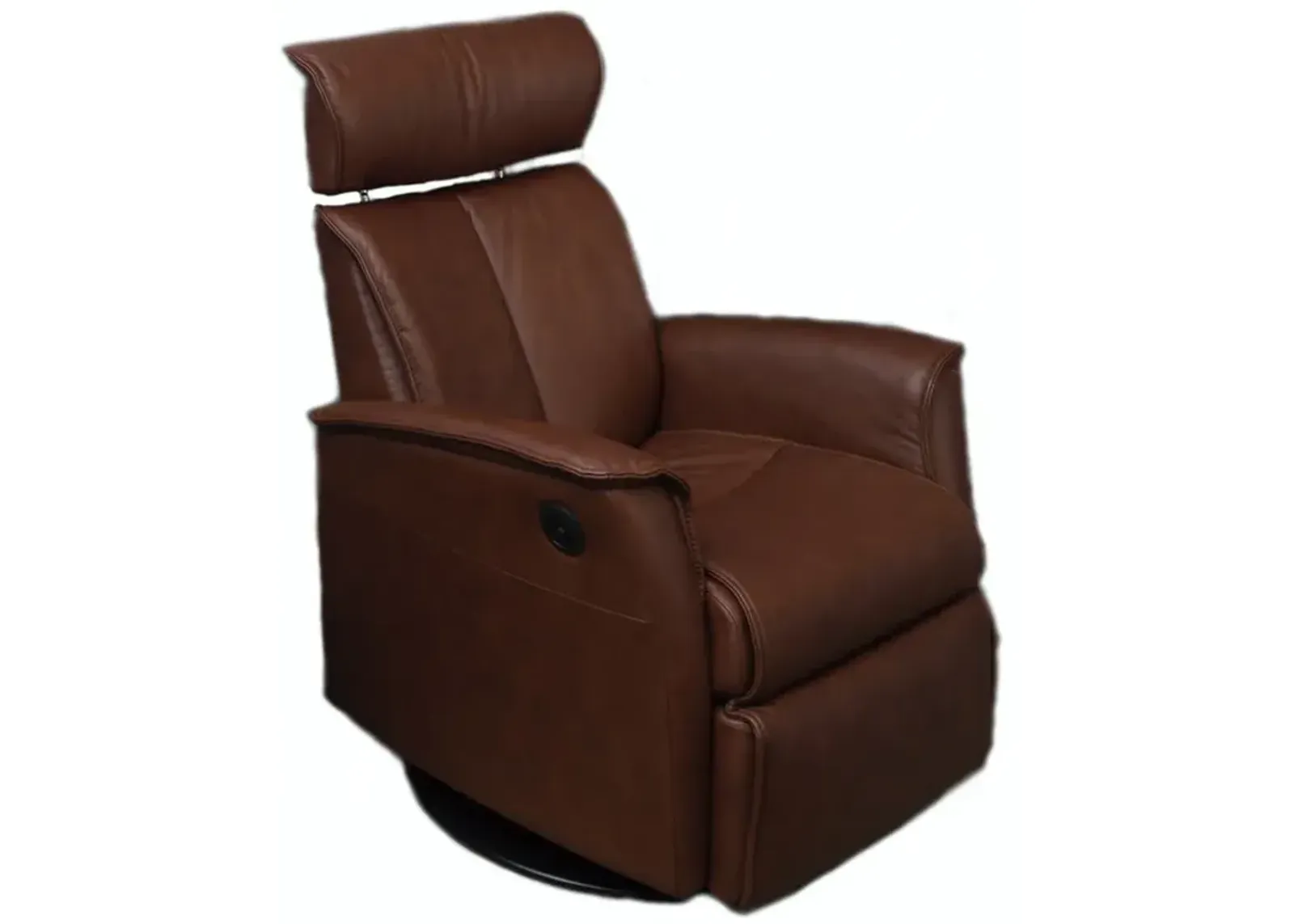 Norweigan Comfort Duke Medium Relaxer Power Leather Swivel Recliner