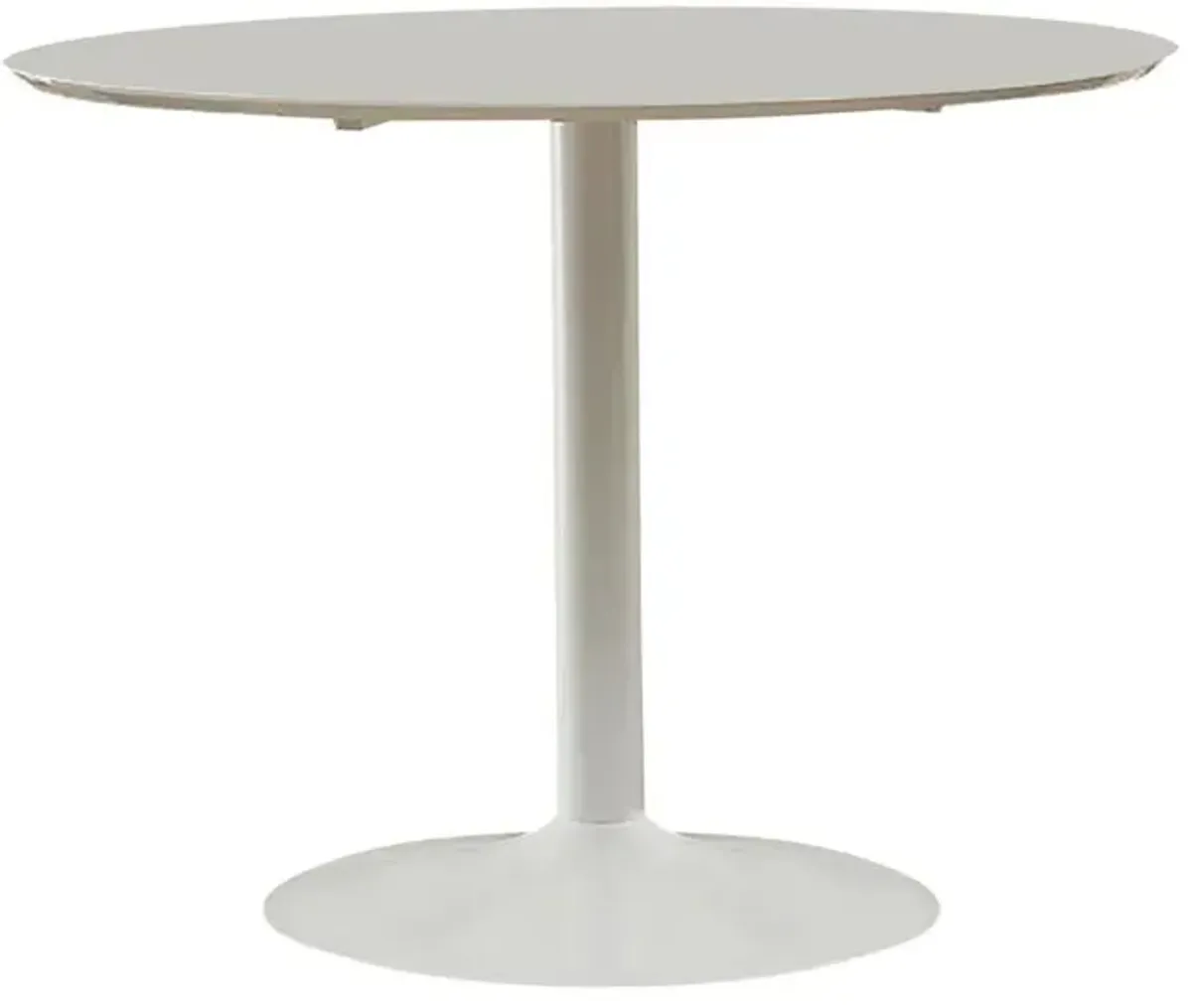 Coaster Lowry Round 40 Inch Wood Top Dining Table White