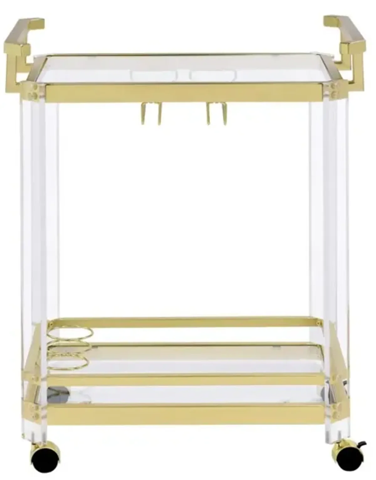 Steve Silver Aerin Server Cart With Casters In Gold