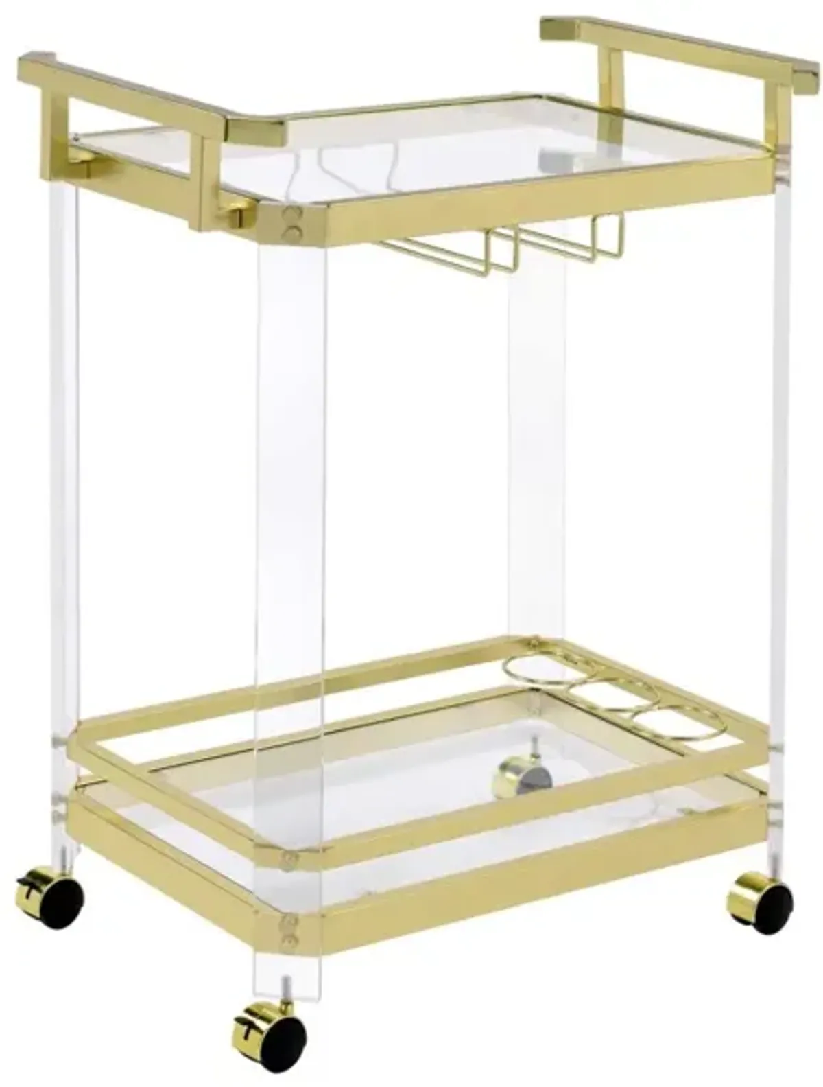 Steve Silver Aerin Server Cart With Casters In Gold