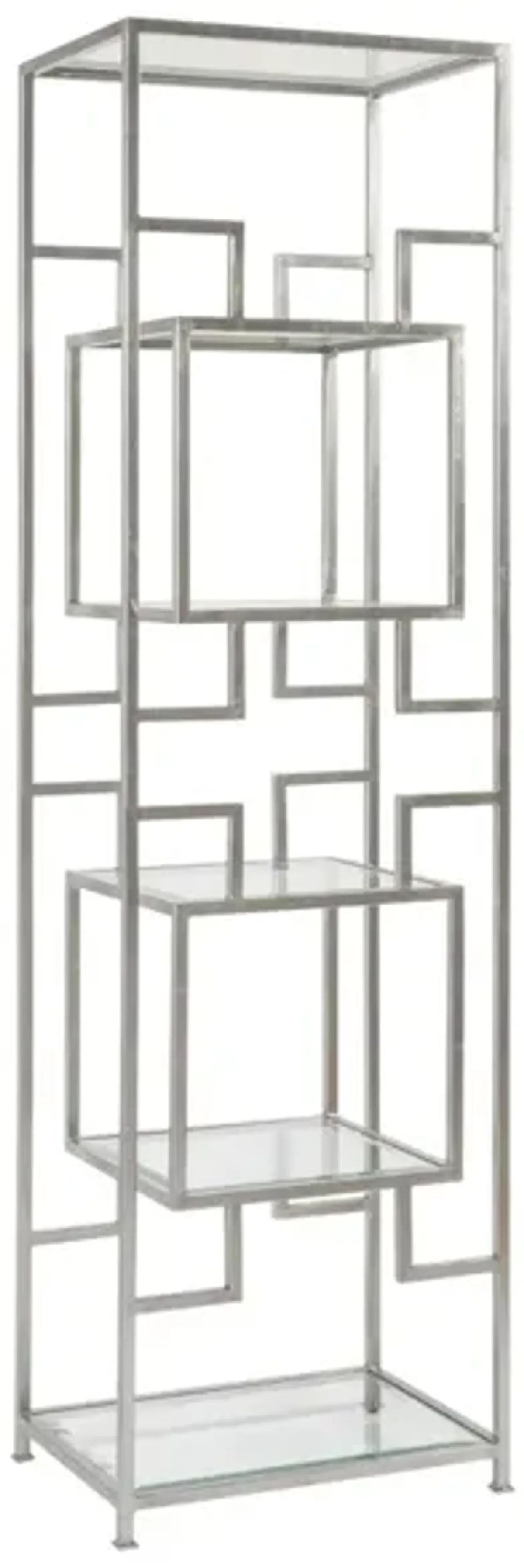 Artistica Home by Lexington Metal Designs Silver Leaf Metal Slim Suspension Bookcase