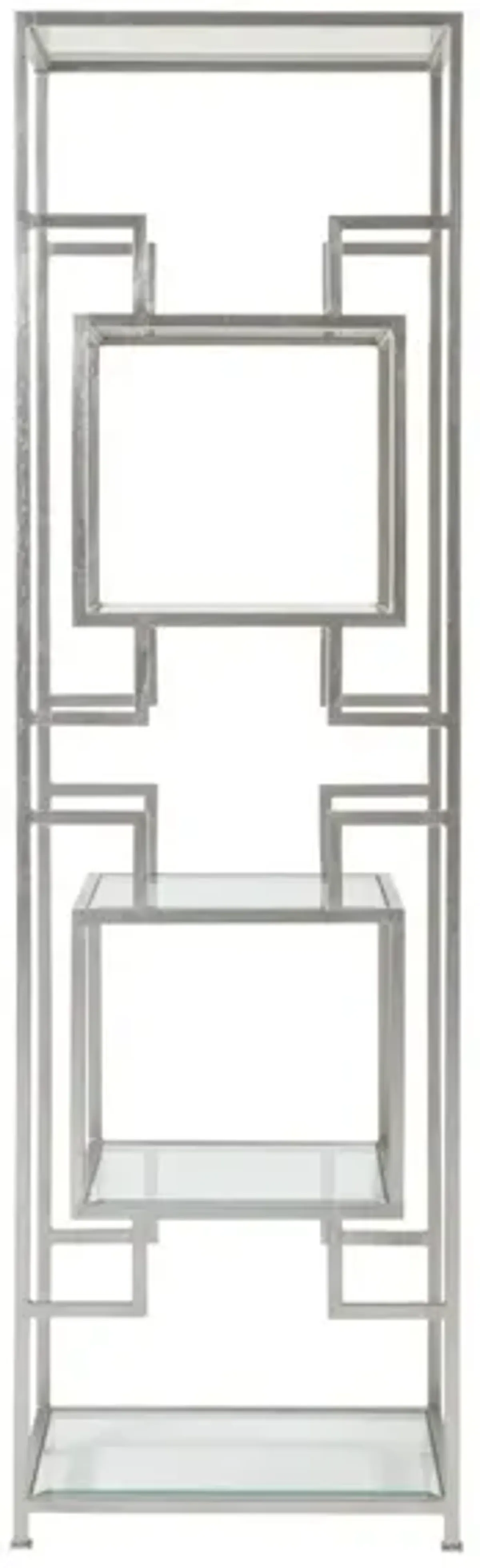 Artistica Home by Lexington Metal Designs Silver Leaf Metal Slim Suspension Bookcase