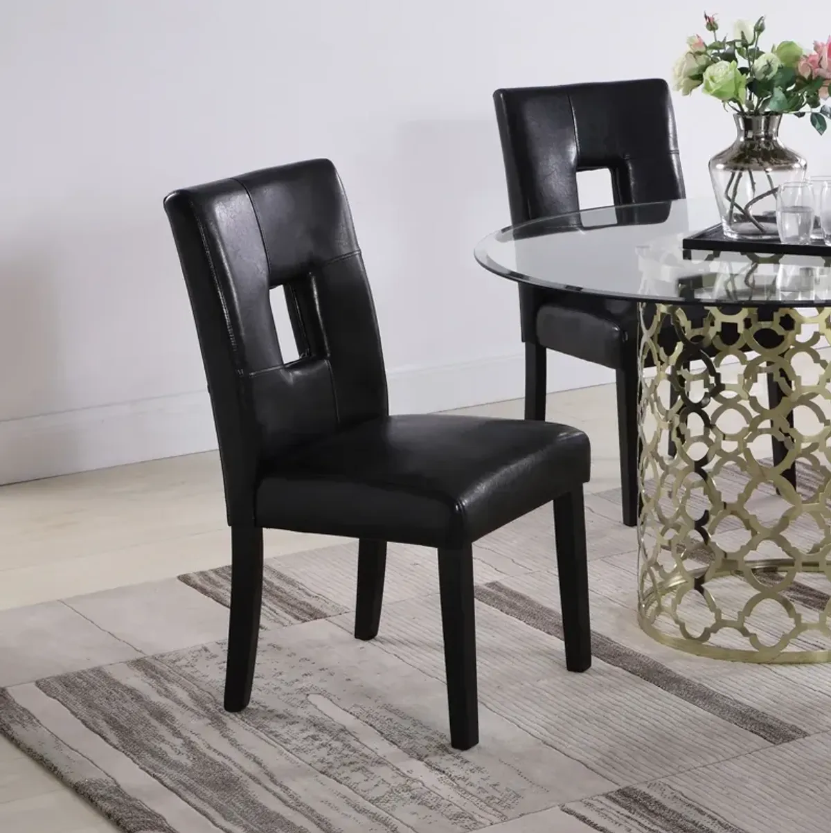 Coaster Shannon Upholstered Dining Side Chair Black