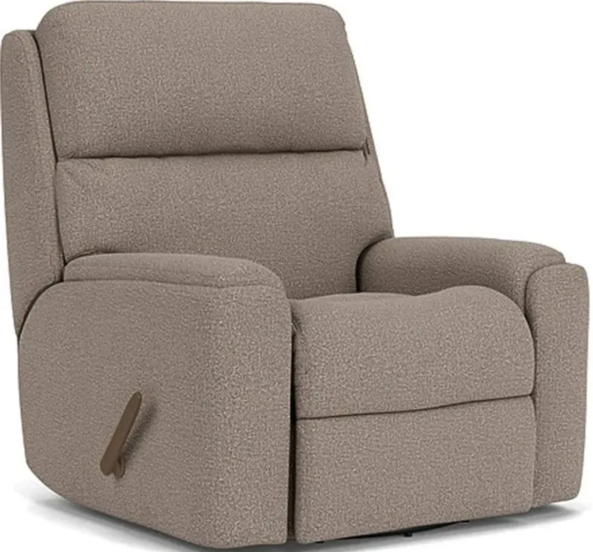 Flexsteel Rio Brown Granite Swivel Gliding Manual Recliner