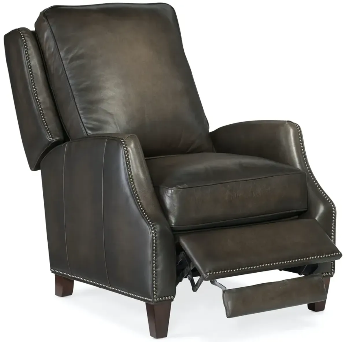 Hooker Furniture Kerley Sarzana Castle Manual Push Back Leather Recliner Chair