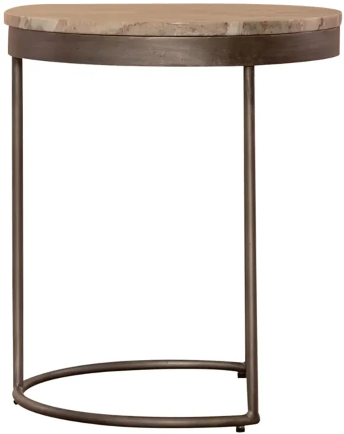 Liberty Furniture Greystone Marble Top Pewter Metal Nesting Occasional Tables Eclipse