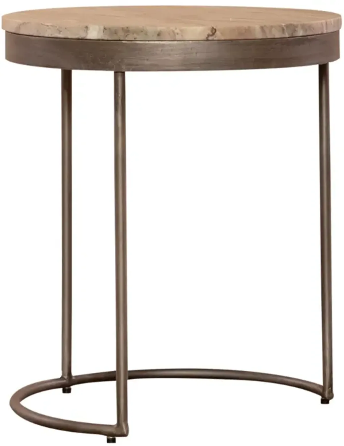 Liberty Furniture Greystone Marble Top Pewter Metal Nesting Occasional Tables Eclipse