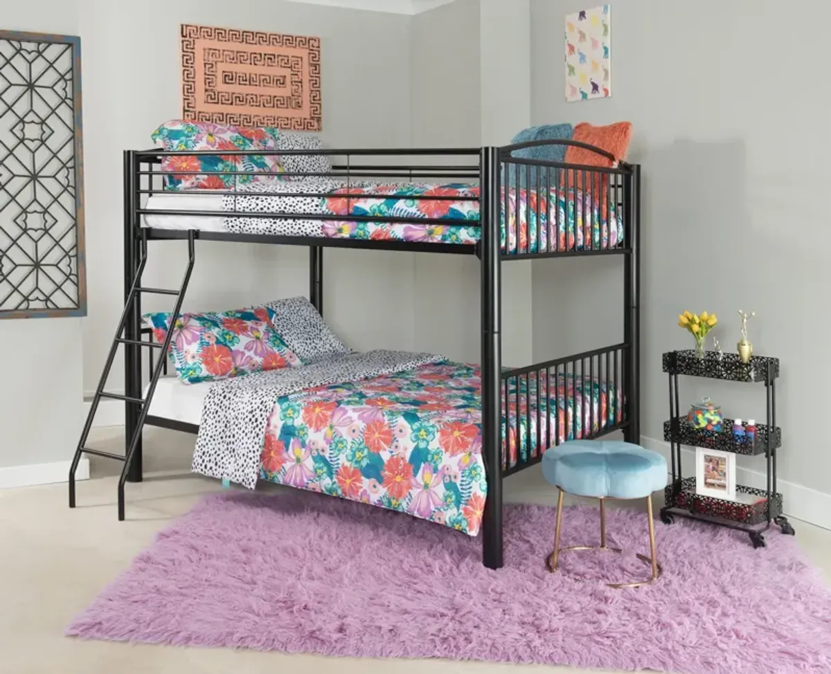 Powell Heavy Metal Black Full Over Full Bunk Bed