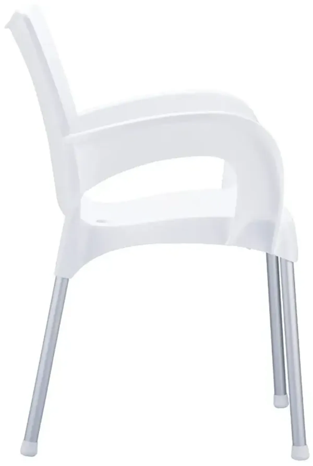 Compamia Romeo Resin Dining Arm Chair White