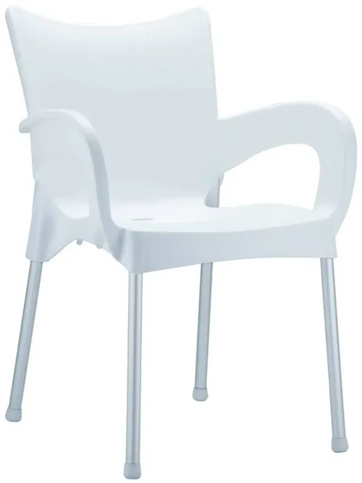 Compamia Romeo Resin Dining Arm Chair White