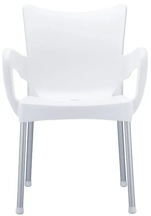 Compamia Romeo Resin Dining Arm Chair White
