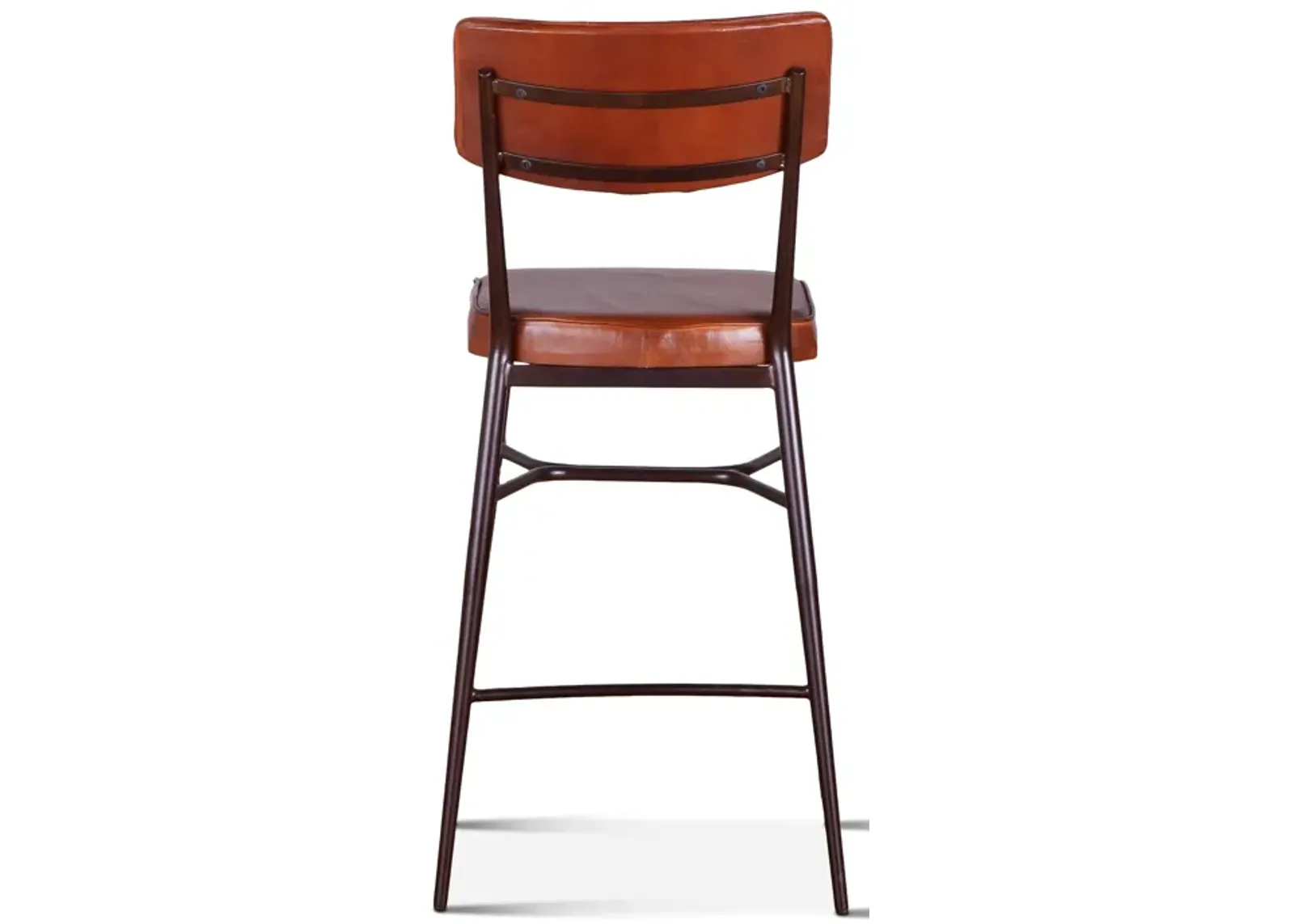 Home Trends Design Wellington High Back Leather Counter Stool