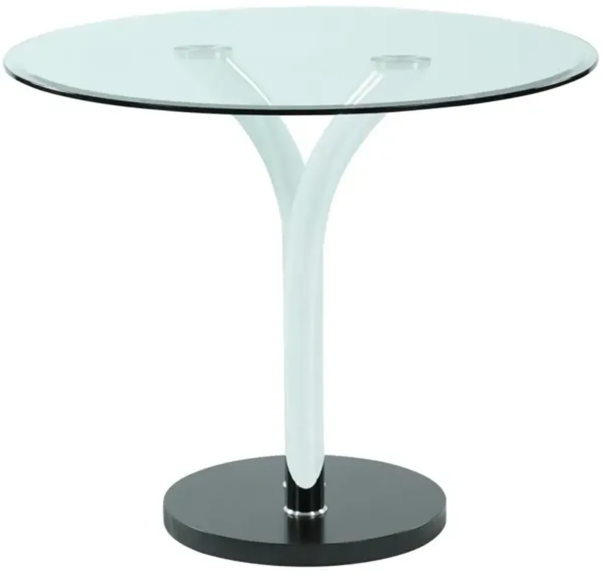 Chintaly Clear Glass Top Counter-Height Bistro Table